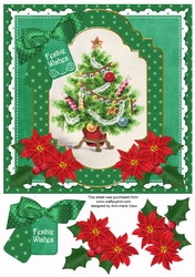 Christmas Tree Festive Wishes Fancy 8in Step by Step