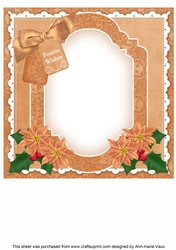 Cheeky Birds Festive Wishes 8x8inch Fancy Insert Panel
