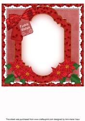 Tug of Love Festive Wishes 8x8inch Fancy Insert Panel