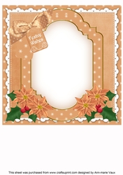 Winter Sunset Festive Wishes 8x8inch Fancy Insert Panel