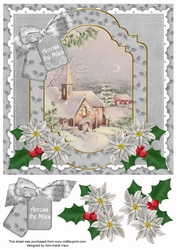 Christmas Day Church Across the Miles Fancy 8in Step by Step