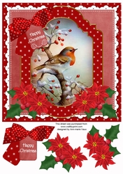 Red Robin Happy Christmas Fancy 8in Step by Step