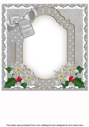 Snow Tree Happy Christmas 8x8inch Fancy Insert