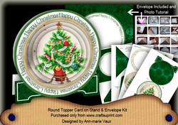 Christmas Tree 3D Circle Card with Toppers & Envelope Mini Kit