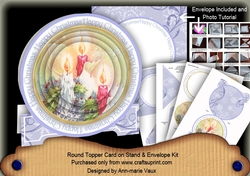 Candle Trio 3D Circle Card with Toppers & Envelope Mini Kit