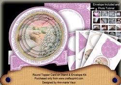 Snowscene Lilac 3D Circle Card with Toppers & Envelope Mini Kit