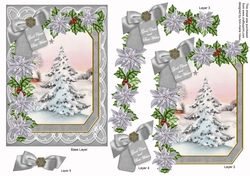 Snow Tree Good Cheer 7x5in Fancy Lace Step by Step