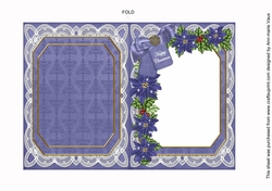 Choirboy Happy Christmas 7x5in Fancy Lace Foldable Insert