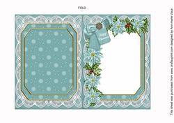 Rooftops Happy Christmas 7x5in Fancy Lace Foldable Insert
