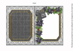 Winter Walk Happy Christmas 7x5in Fancy Lace Foldable Insert