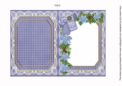 Snow Deer Thinking of You 7x5in Fancy Lace Foldable Insert