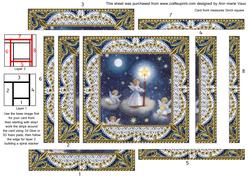 Angels Lite Sky Lace Square Spiral Edge Stacker Card Front