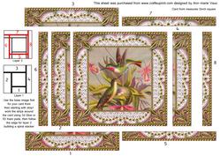 Tropical Birds Spiral Edge Stacker Card Front
