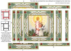Christmas Candle Angel Spiral Edge Stacker Card Front