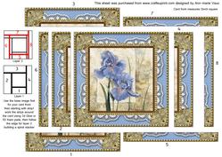 Blue Iris Spiral Edge Stacker Card Front