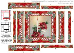 Christmas Candle 1 Spiral Edge Stacker Card Front