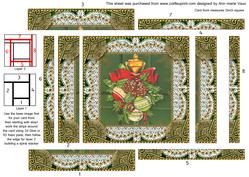 Christmas Door Knocker Spiral Edge Stacker Card Front