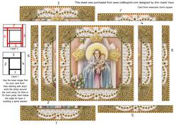 Mary and Baby Jesus Spiral Edge Stacker Card Front