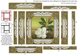 White Jasmine Spiral Edge Stacker Card Front