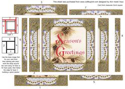 Seasons Greetings Spiral Edge Stacker Card Front