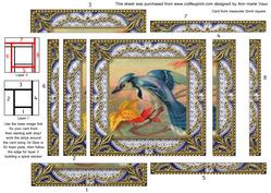 Colourful Kingfisher Spiral Edge Stacker Card Front