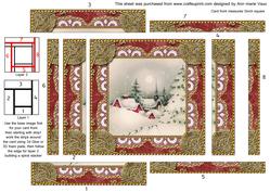Christmas Village Spiral Edge Stacker Card Front