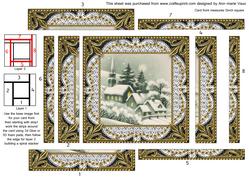 Christmas Village 2 Spiral Edge Stacker Card Front