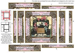 Just Married Wedding Car Spiral Edge Stacker Card Front