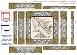 Wedding Shoe Spiral Edge Stacker Card Front