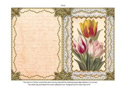 Tulip Trio Matching Spiral 7x5inch Folded Card