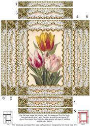 Tulip Trio Spiral Edge Stacker 7x5in Card Front