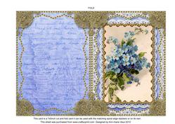 Forget Me Knots Matching Spiral 7x5inch Folded Card