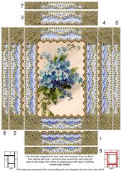 Forget-me-knots Spiral Edge Stacker 7x5in Card Front