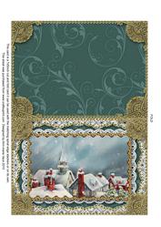 Christmas Rooftops Matching Spiral 7x5inch Folded Card