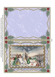 Christmas Church 1 Matching Spiral 7x5inch Folded Card