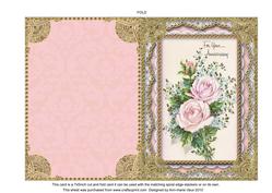 Anniversary Roses Matching Spiral 7x5inch Folded Card