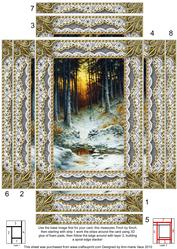 Winter Walk Spiral Edge Stacker 7x5in Card Front