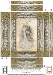 Wedding Wishes Spiral Edge Stacker 7x5in Card Front