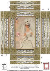 Beautiful Bride Spiral Edge Stacker 7x5in Card Front