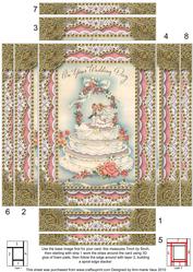 Wedding Cake Spiral Edge Stacker 7x5in Card Front