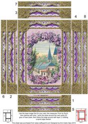 Lavender View Spiral Edge Stacker 7x5in Card Front