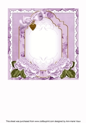 Lilac Rose Fancy Floral 7inch Insert Panel