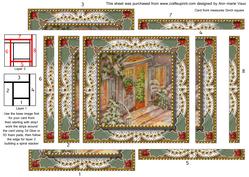 Christmas Door Square Spiral Edge Stacker Card Front