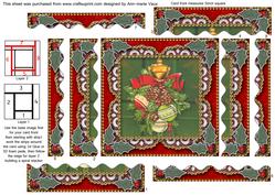 Christmas Door Knocker 2 Spiral Wavy Edge Stacker Card Front
