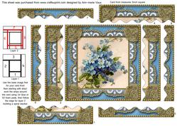 Forget Me Knots Spiral Wavy Edge Stacker Card Front