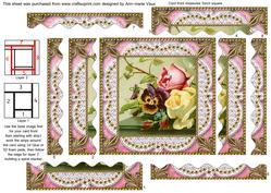 Floral Collection Spiral Wavy Edge Stacker Card Front