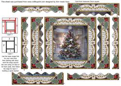 How My Tree Looks Spiral Wavy Edge Stacker Card Front