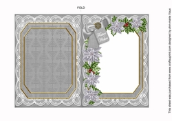 Snow Tree Festive Wishes 7x5in Fancy Lace Foldable Insert