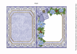 Blue Robin Across the Miles 7x5in Fancy Lace Foldable Insert