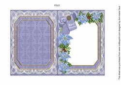 Snow Scene Magic of Christmas 7x5in Fancy Lace Foldable Insert